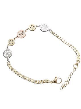 Pretty Bird Jewelry Tri Color CZ 18kt Gold Plated Bracelet